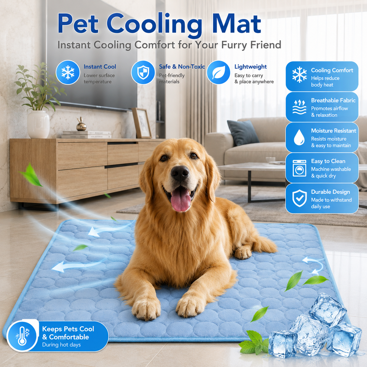 IceSilk Pet Dog Cat Cooling Mat